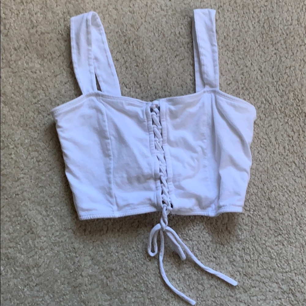 White summer crop top XS